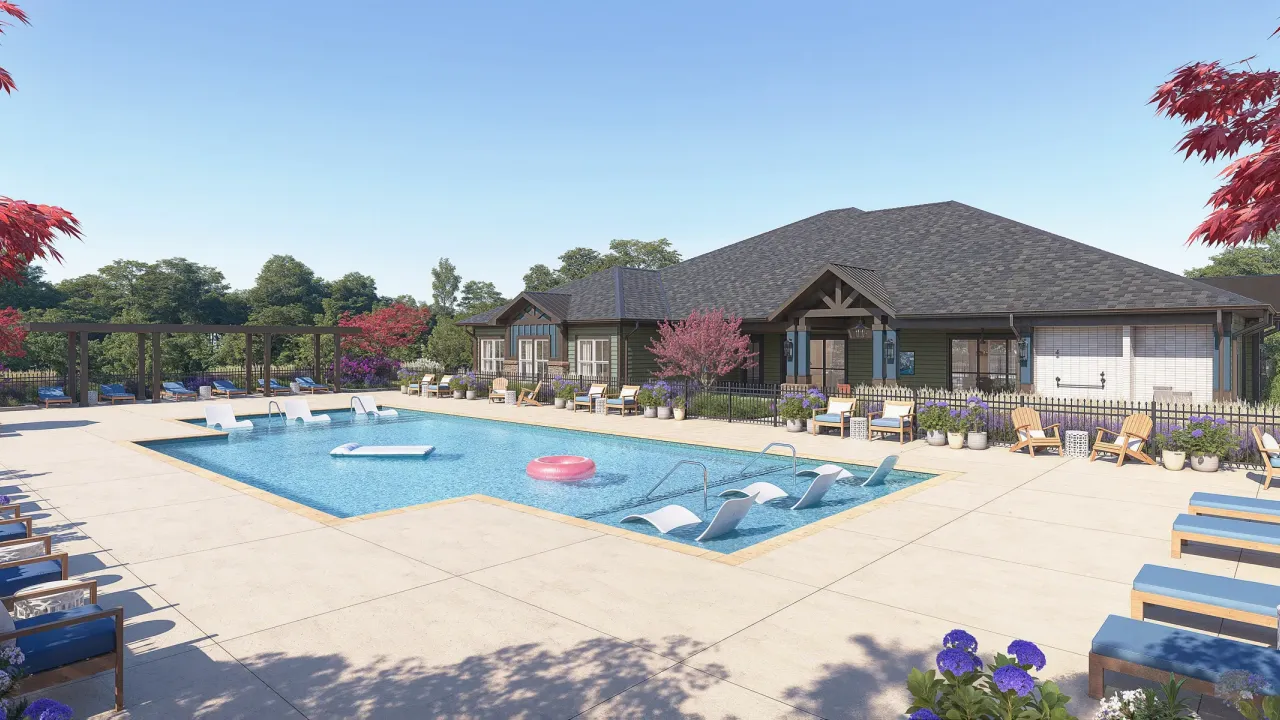 Hixson Pool Exterior Render